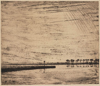 KG 1990 014
<br/>
Rivierlandschap bij avond
<br/>
<em>Poortenaar, Jan Christiaan (1886-1958)</em>